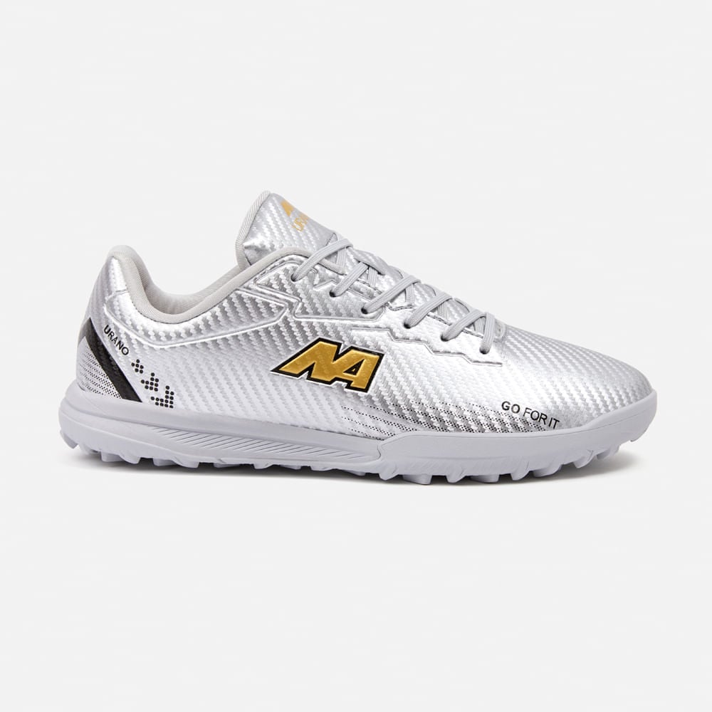 ZAPATILLAS HOMBRE NEW ATHLETIC FOOTBALL PLATEADO NACAFUT0115A2602 URANO115 CON DORADO - 2