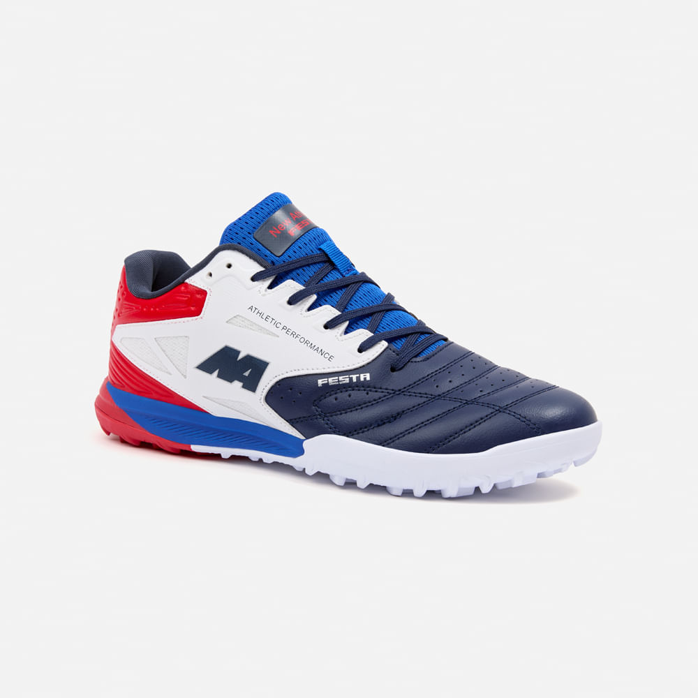 ZAPATILLAS NEW ATHLETIC FOOTBALL FESTA113 AZUL OSCURO CON BLANCO JUVENIL - 1