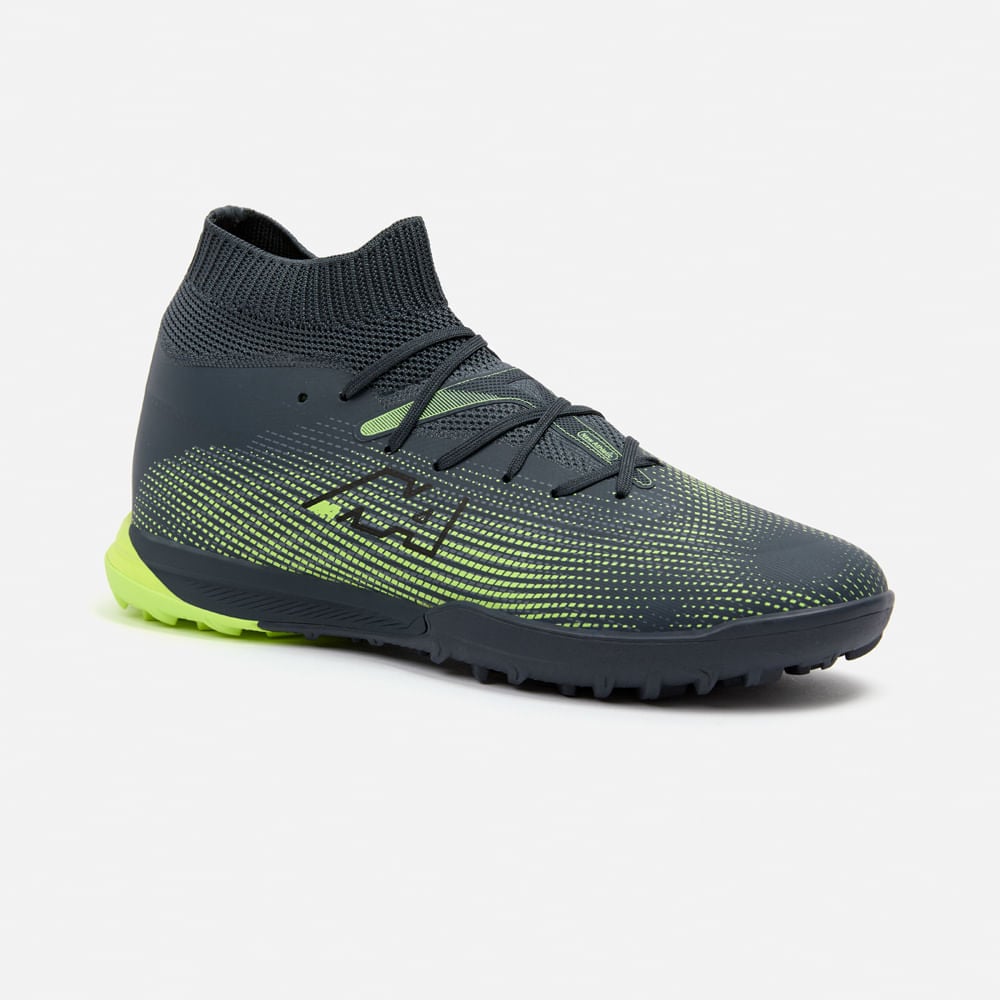 ZAPATILLAS NEW ATHLETIC FOOTBALL VORTEX106 PLOMO CON VERDE NEÓN HOMBRE - 1