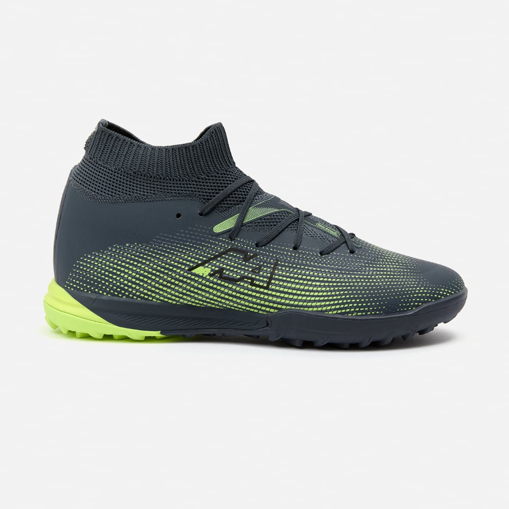 ZAPATILLAS NEW ATHLETIC FOOTBALL VORTEX106 PLOMO CON VERDE NEÓN HOMBRE - 2