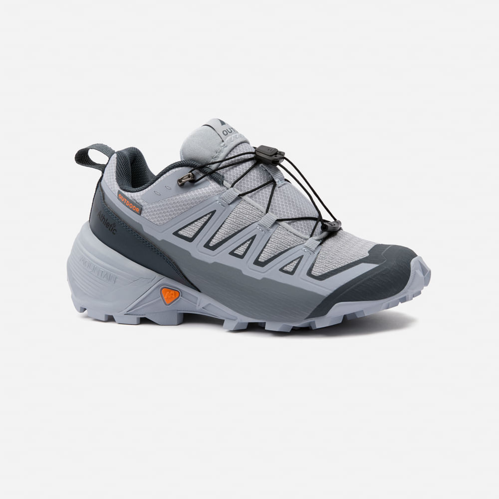 ZAPATILLAS NEW ATHLETIC OUTDOOR MOUNTAIN65 GRIS CON NARANJA MUJER - 1