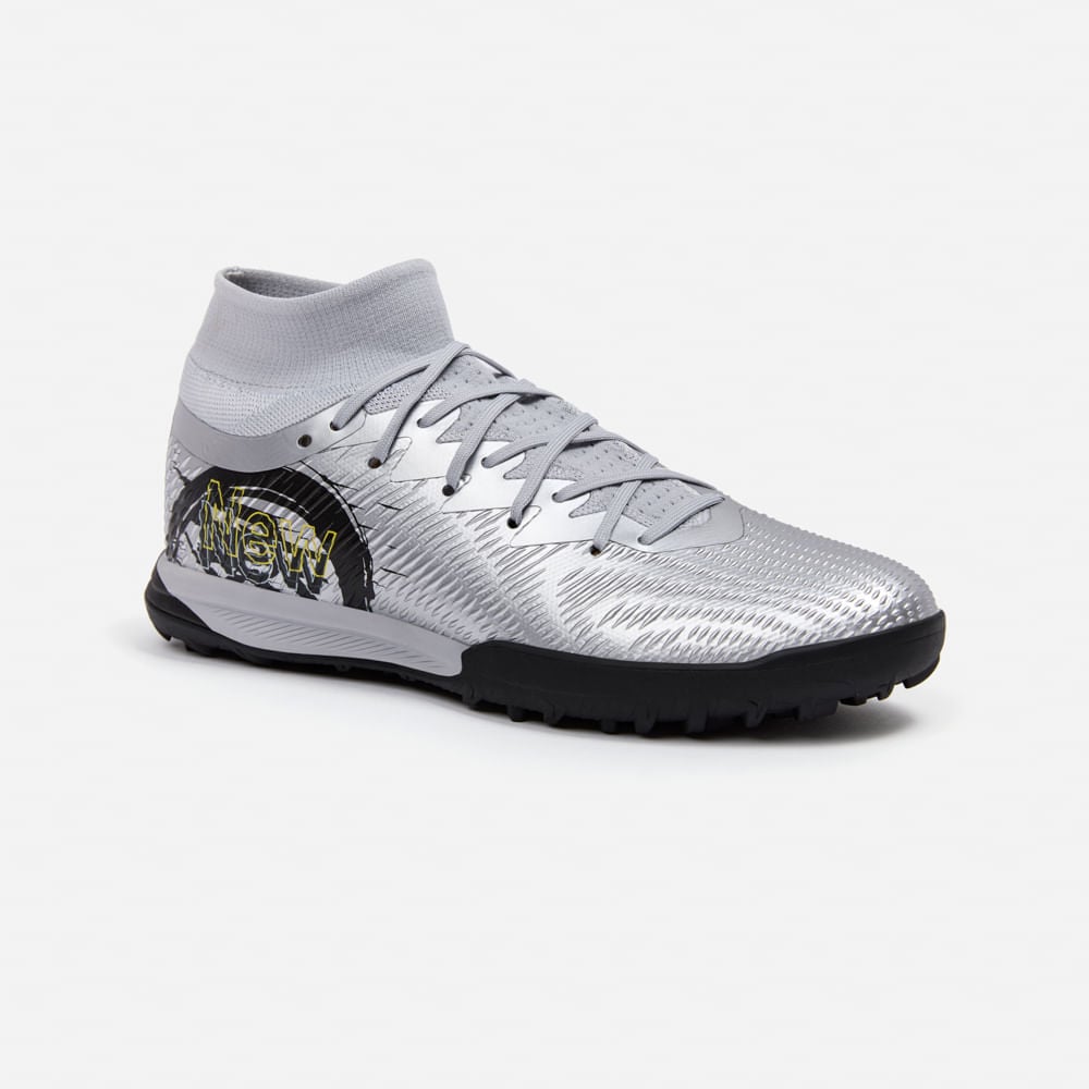 ZAPATILLAS NEW ATHLETIC FOOTBALL VORTEX104 PLATEADO CON NEGRO JUVENIL - 1