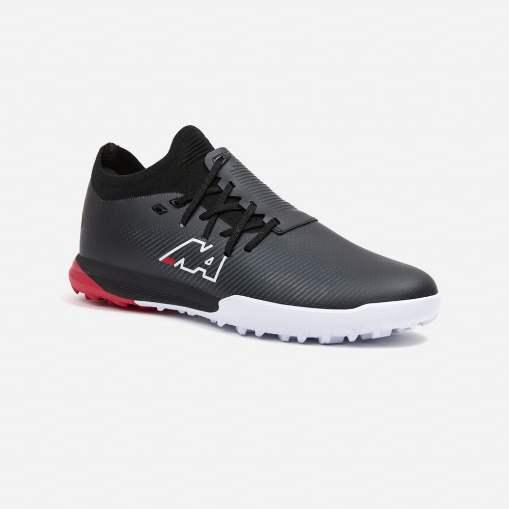 ZAPATILLAS NEW ATHLETIC FOOTBALL CRONOS111 NEGRO CON ROJO JUVENIL - 1
