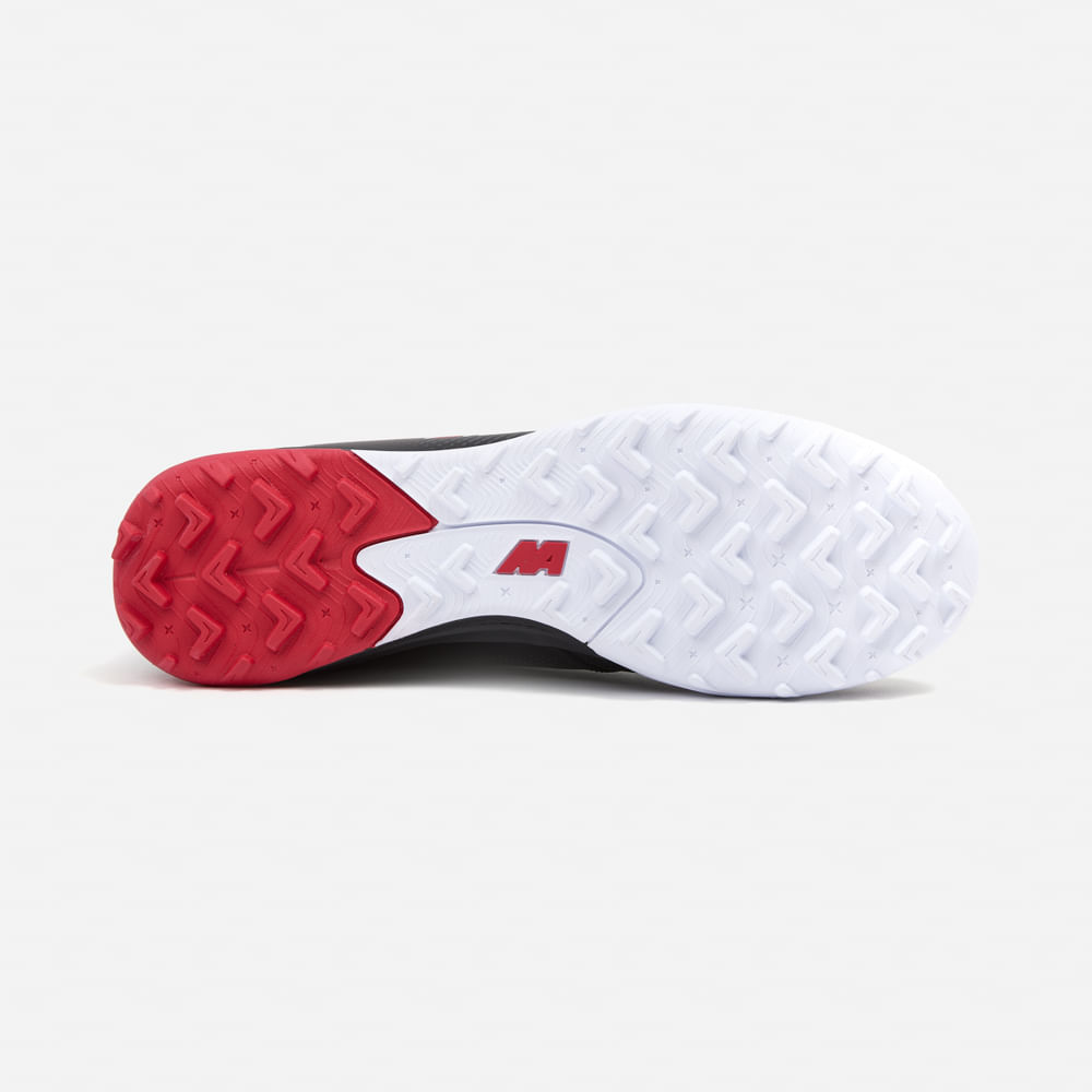 ZAPATILLAS NEW ATHLETIC FOOTBALL CRONOS111 NEGRO CON ROJO JUVENIL - 2