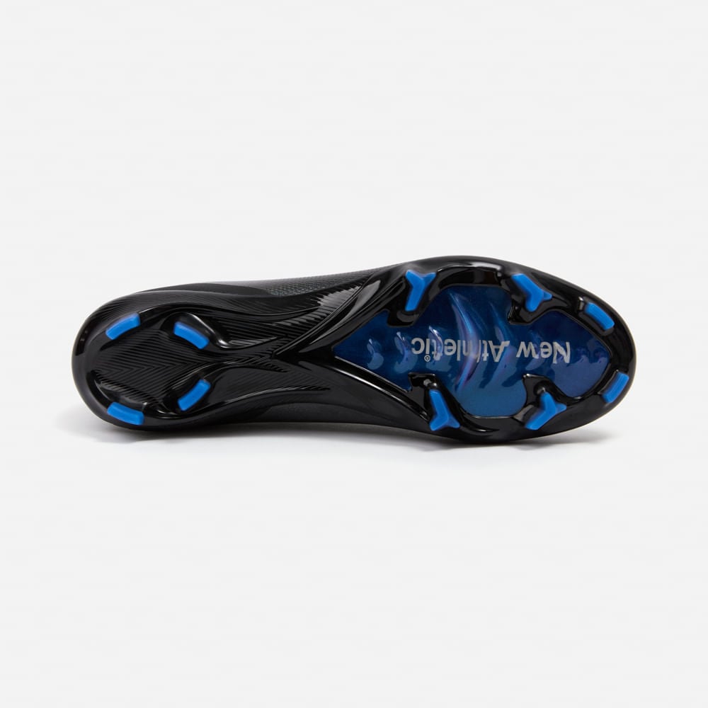 ZAPATILLAS NEW ATHLETIC FOOTBALL SLABS128 NEGRO CON TURQUESA JUVENIL - 3