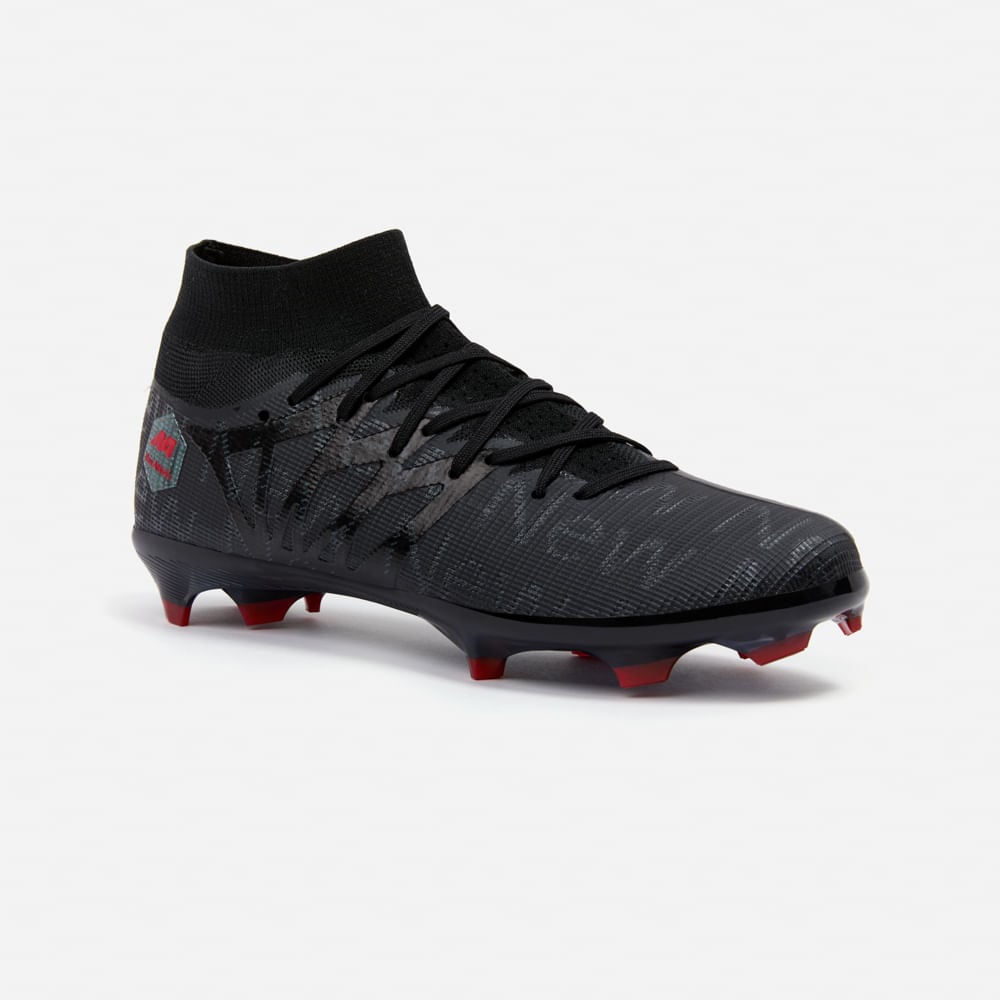 ZAPATILLAS NEW ATHLETIC FOOTBALL CHUGGU127 NEGRO CON ROJO JUVENIL - 1