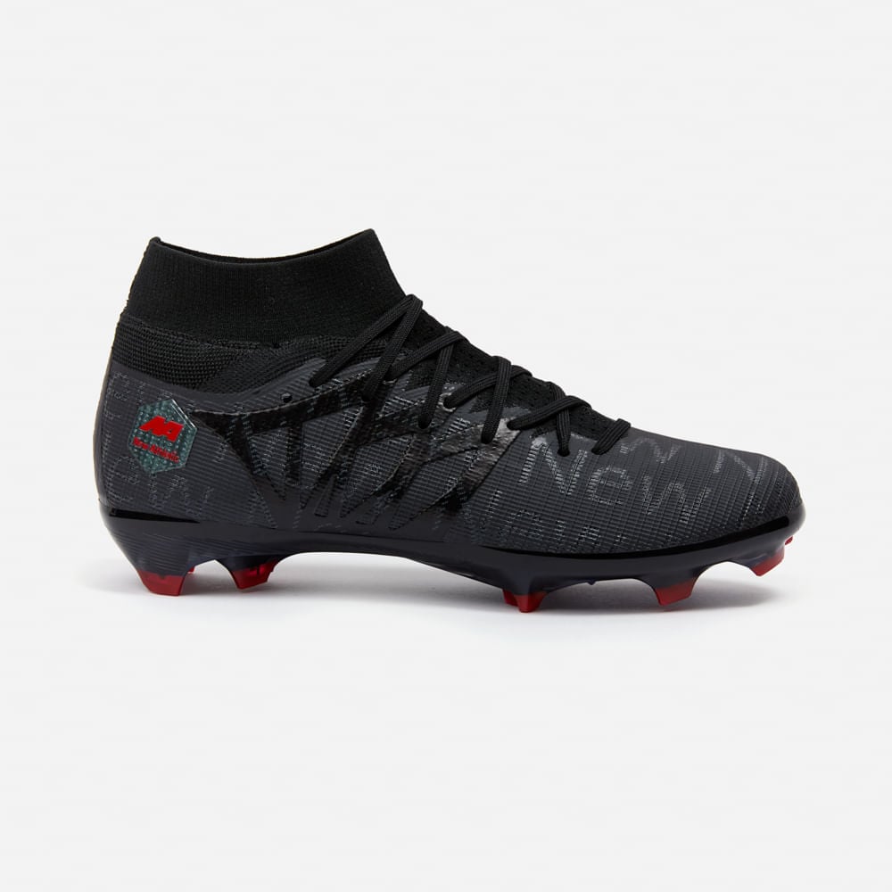 ZAPATILLAS NEW ATHLETIC FOOTBALL CHUGGU127 NEGRO CON ROJO JUVENIL - 2