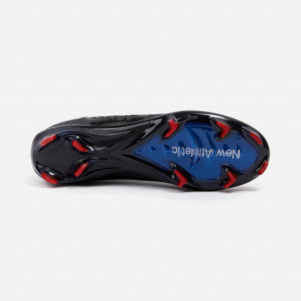 ZAPATILLAS NEW ATHLETIC FOOTBALL CHUGGU127 NEGRO CON ROJO JUVENIL - 3