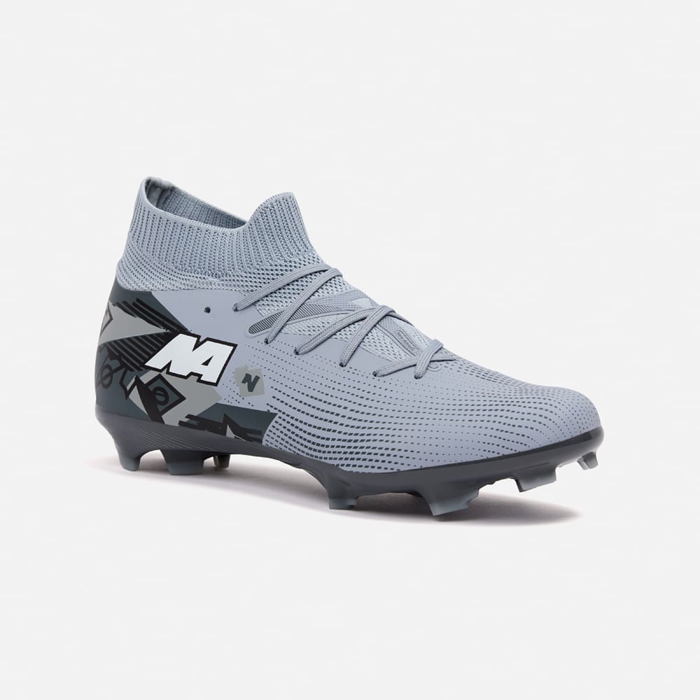 ZAPATILLAS NEW ATHLETIC FOOTBALL SCARPA123 GRIS CON PLOMO JUVENIL - 1