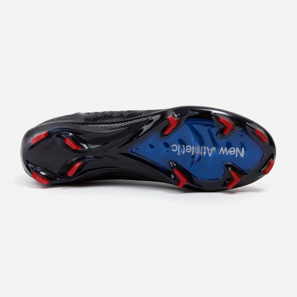 ZAPATILLAS NEW ATHLETIC FOOTBALL CHUGGU127 NEGRO CON ROJO HOMBRE - 3