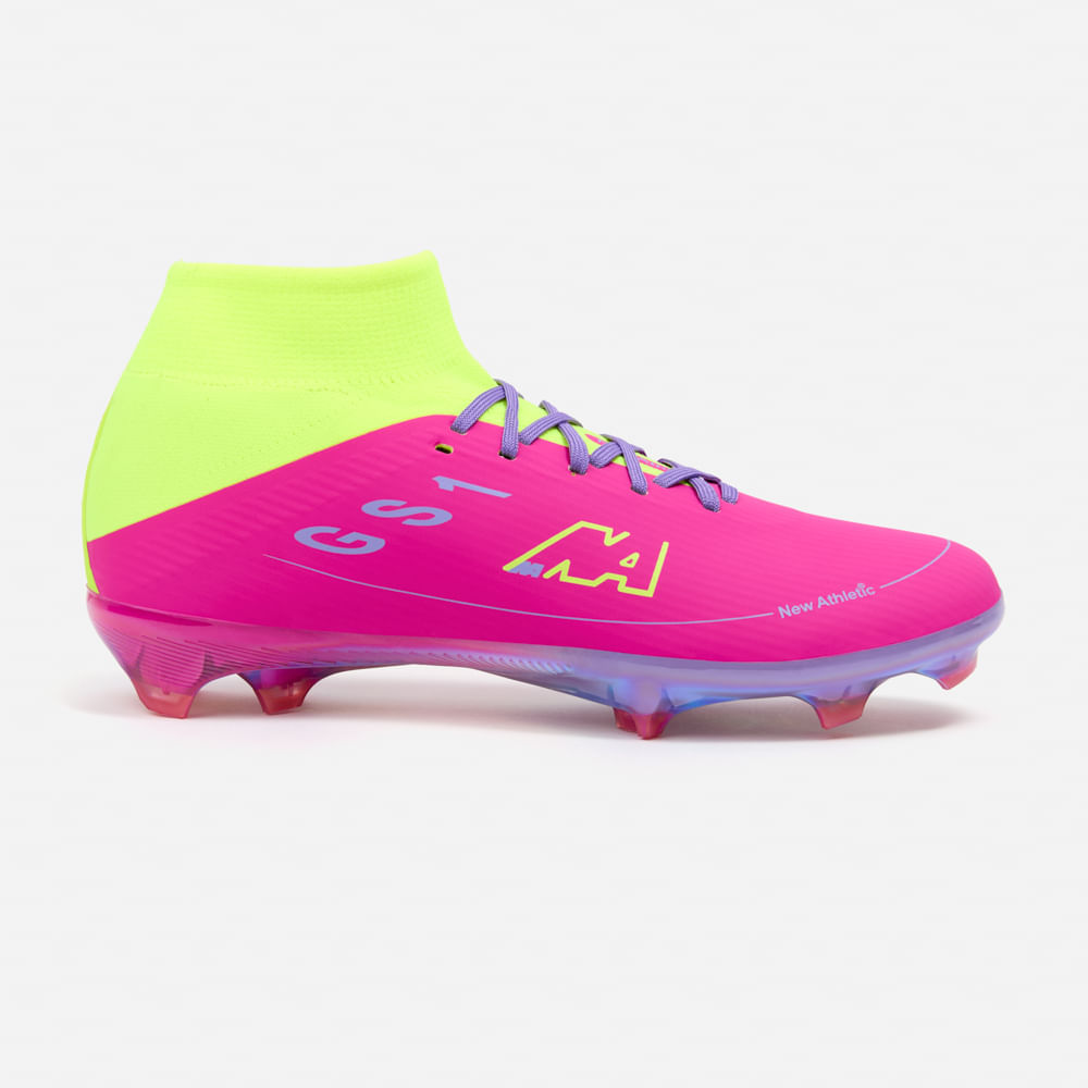 ZAPATILLAS NEW ATHLETIC FOOTBALL GUETS129 FUCSIA CON VERDE NEÓN HOMBRE - 3