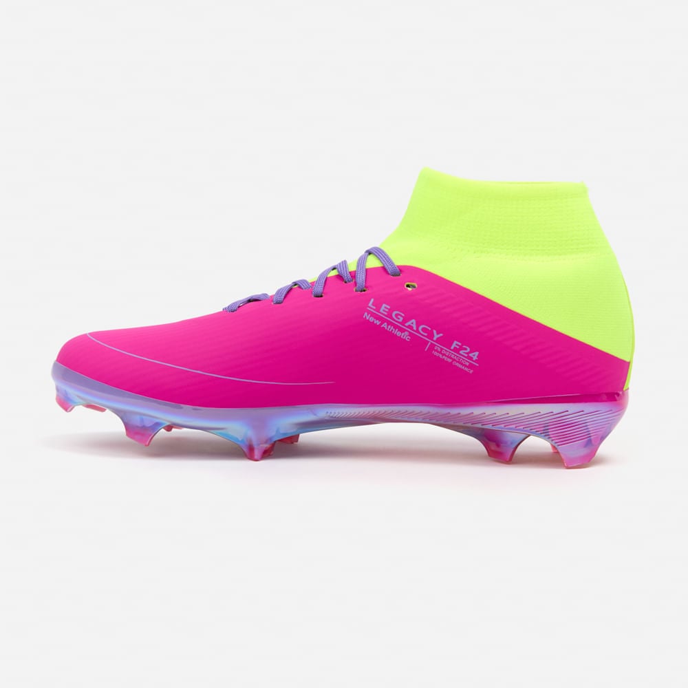 ZAPATILLAS NEW ATHLETIC FOOTBALL GUETS129 FUCSIA CON VERDE NEÓN HOMBRE - 4