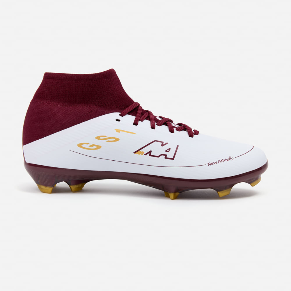 ZAPATILLAS NEW ATHLETIC FOOTBALL GUETS129 BLANCO CON VINO HOMBRE - 2