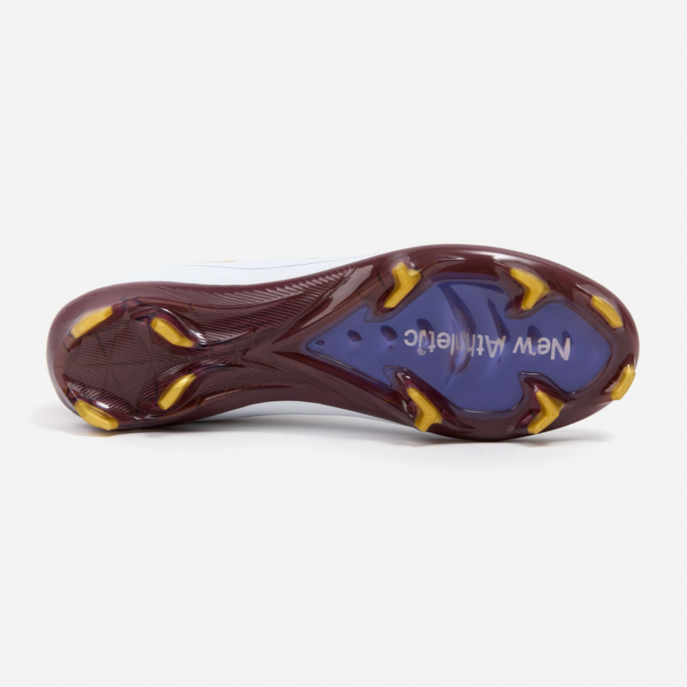 ZAPATILLAS NEW ATHLETIC FOOTBALL GUETS129 BLANCO CON VINO HOMBRE - 4