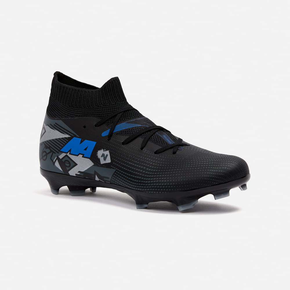 ZAPATILLAS NEW ATHLETIC FOOTBALL SCARPA123 NEGRO CON TURQUESA JUVENIL - 1