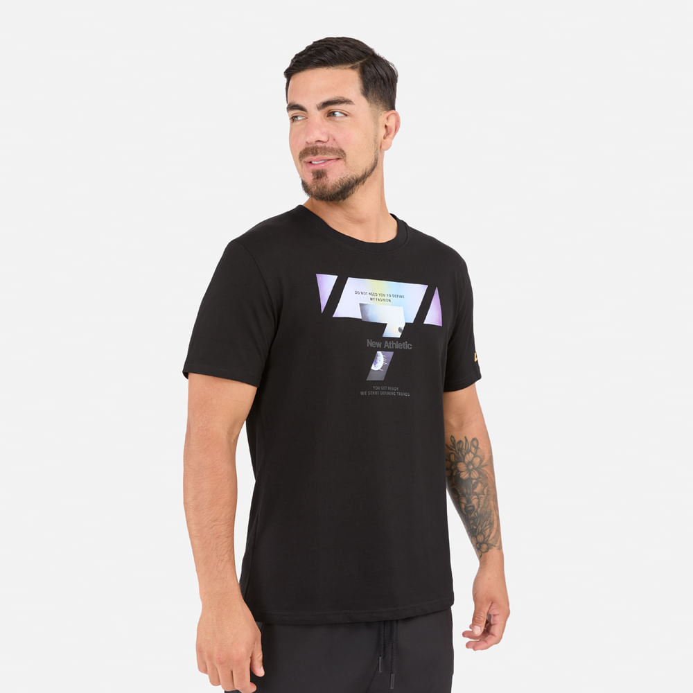 POLO MC NEW ATHLETIC SPACE NEGRO HOMBRE - 1