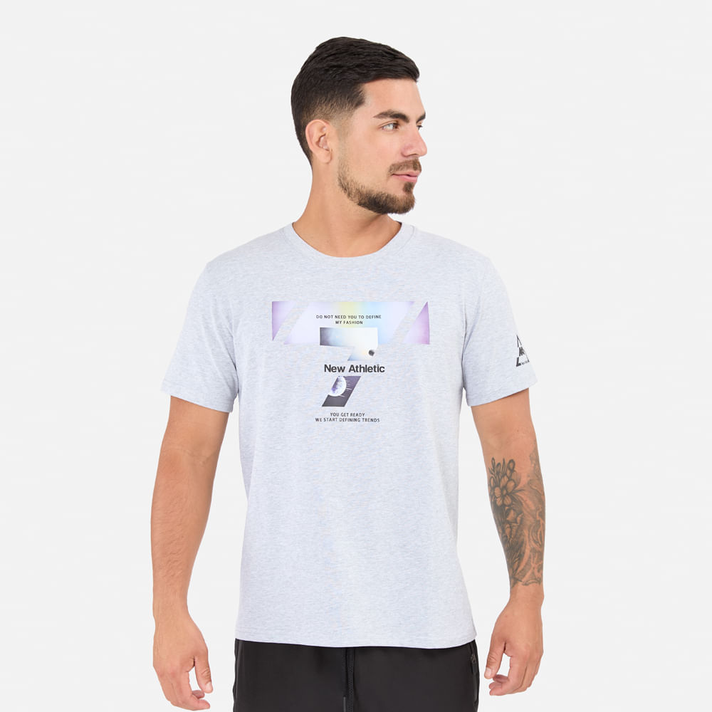POLO MC NEW ATHLETIC SPACE GRIS HOMBRE - 3
