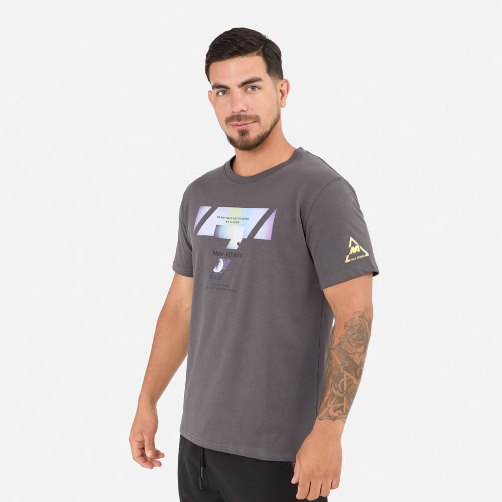 POLO MC NEW ATHLETIC SPACE PLOMO HOMBRE - 1