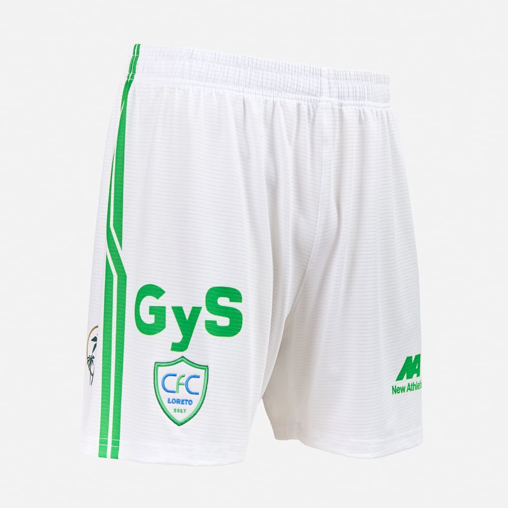 SHORT COMERCIANTES FC OFICIAL 2025 BLANCO CON VERDE HOMBRE - 3