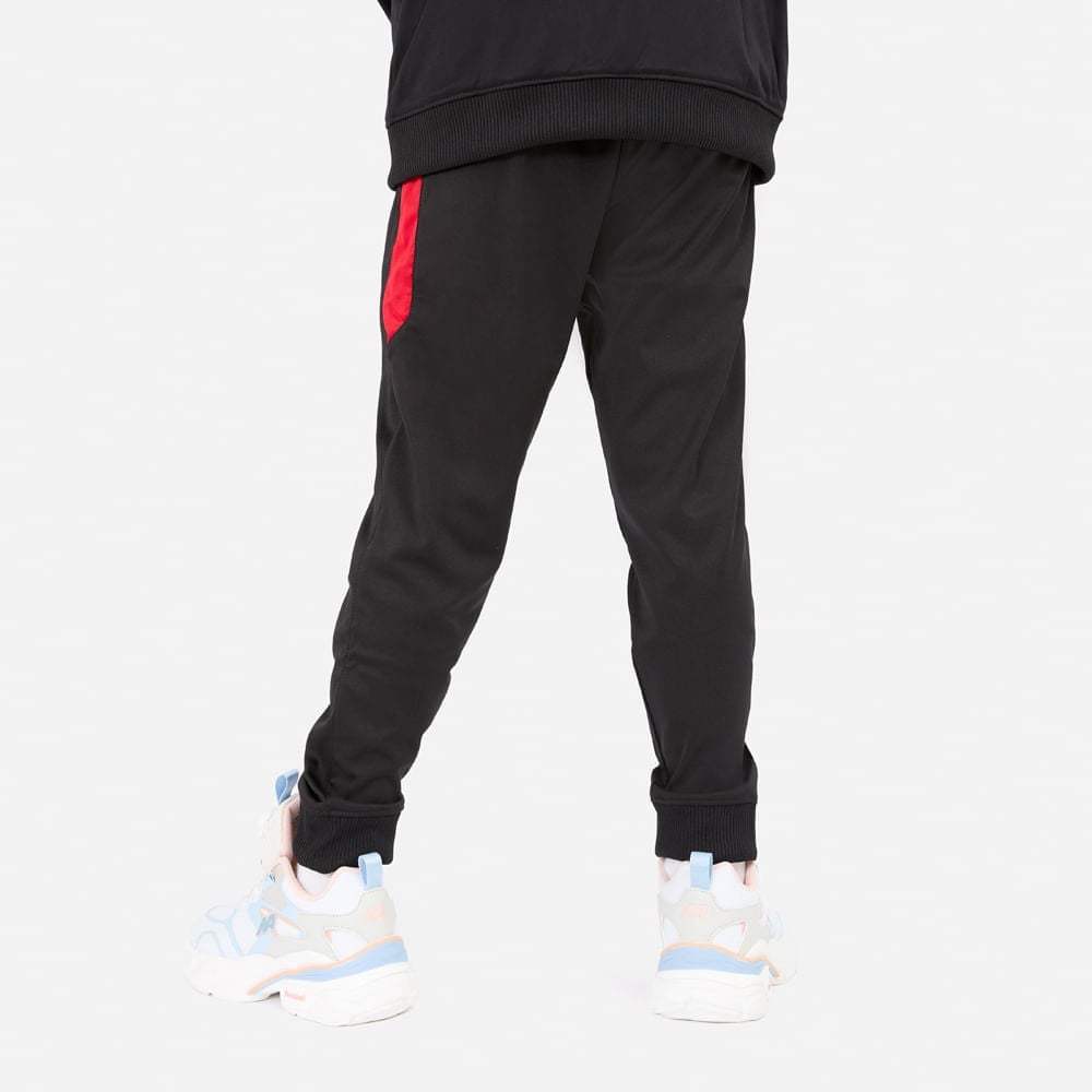JOGGER CHANKAS KIDS NEGRO CON ROJO UNISEX - 2