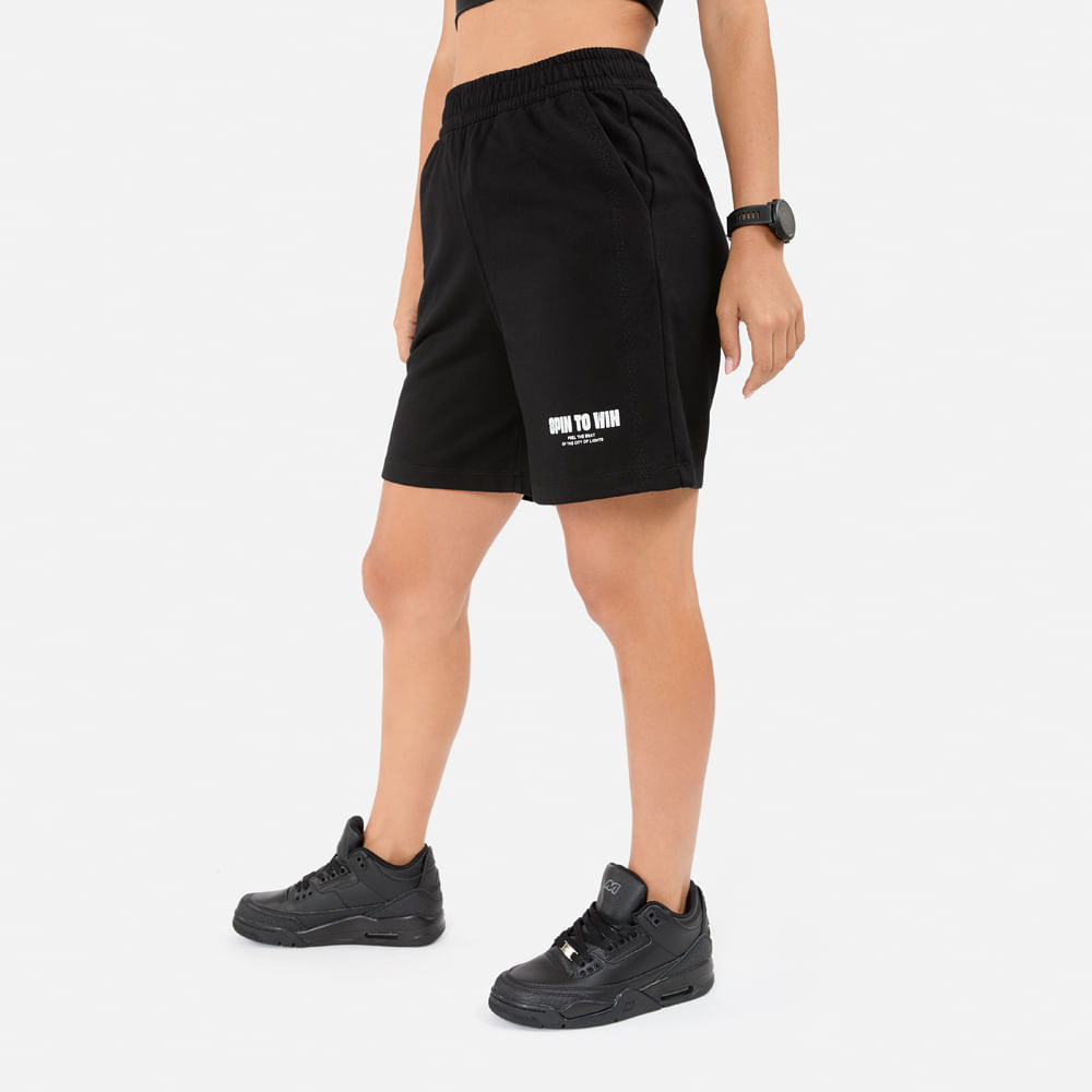 SHORT NEW ATHLETIC TRAVIS NEGRO MUJER - 2