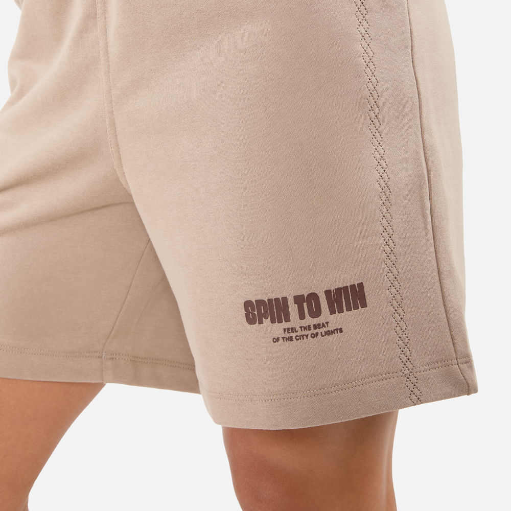 SHORT NEW ATHLETIC TRAVIS BEIGE MUJER - 3