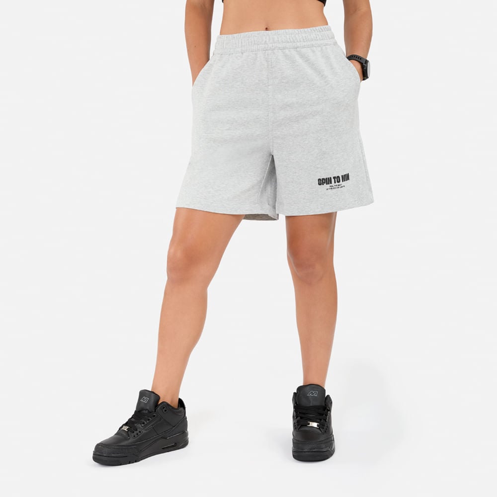 SHORT NEW ATHLETIC TRAVIS GRIS CLARO MUJER - 1