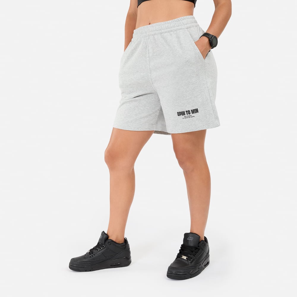SHORT NEW ATHLETIC TRAVIS GRIS CLARO MUJER - 2