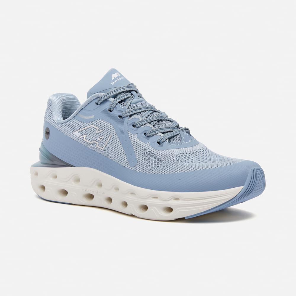 ZAPATILLAS NEW ATHLETIC RUNNING CROIL144 CELESTE CON CREMA HOMBRE - 1