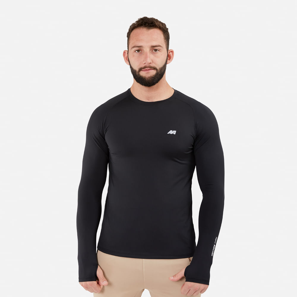 POLO ML CALENTADOR NEW ATHLETIC MATEO NEGRO HOMBRE - 1