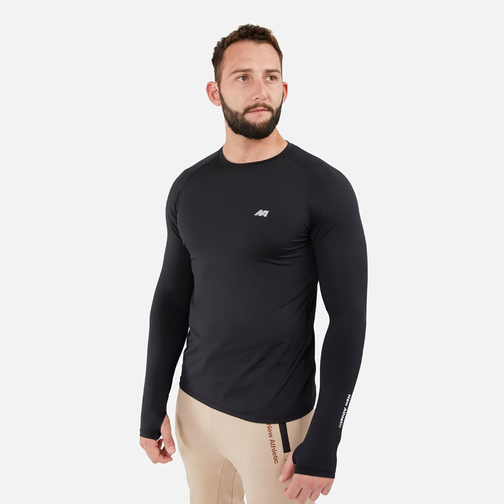 POLO ML CALENTADOR NEW ATHLETIC MATEO NEGRO HOMBRE - 2