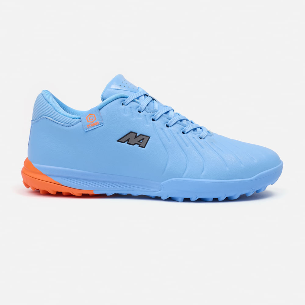 ZAPATILLAS NEW ATHLETIC FOOTBALL CRONOS112 CELESTE CON NARANJA HOMBRE - 2
