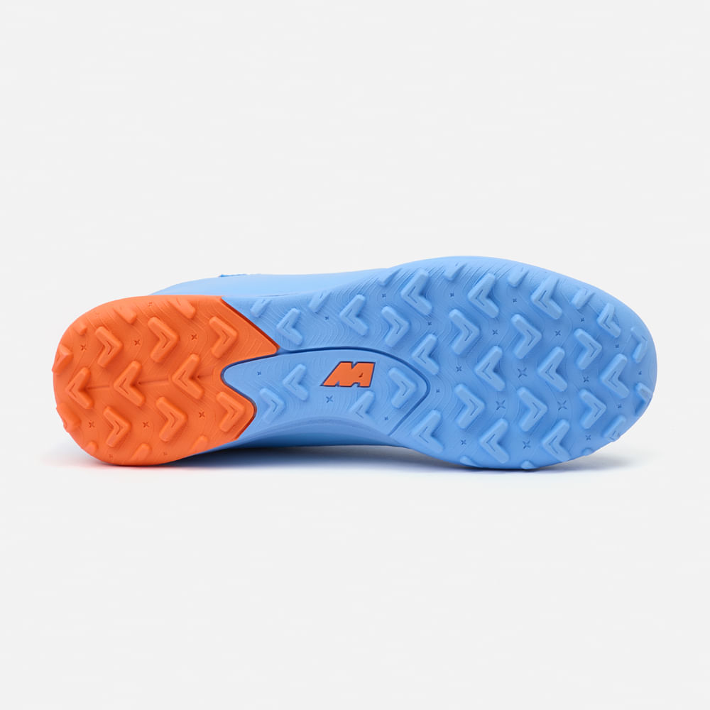 ZAPATILLAS NEW ATHLETIC FOOTBALL CRONOS112 CELESTE CON NARANJA HOMBRE - 3