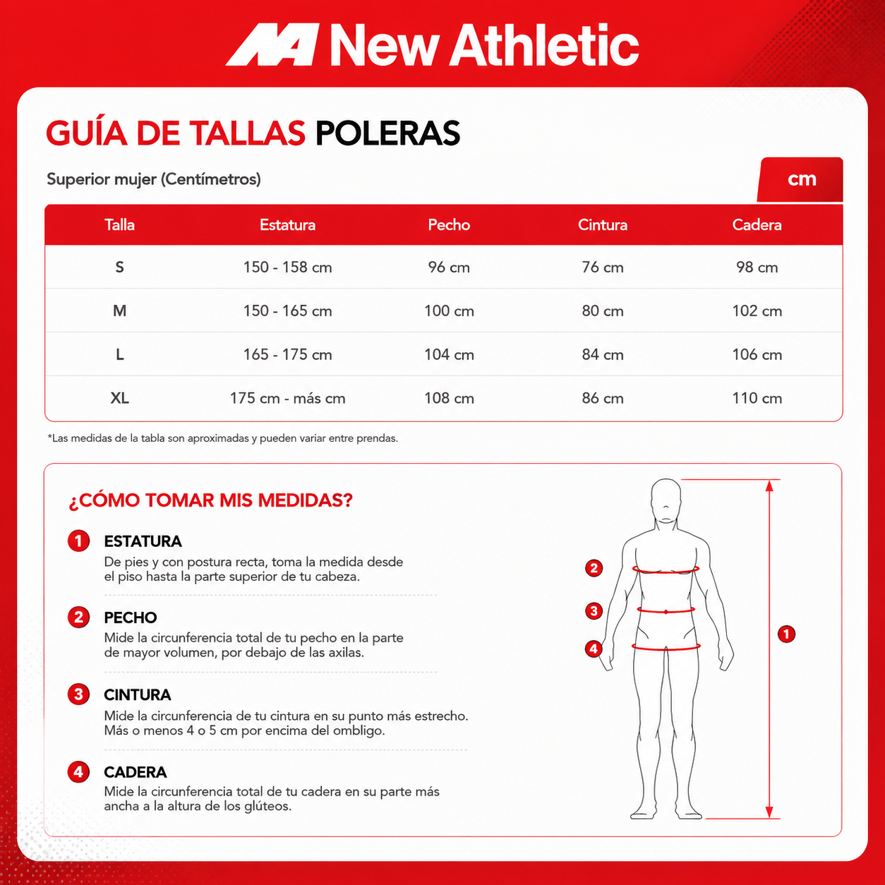 POLERA NEW ATHLETIC 051-0202 PARA MUJER - 3