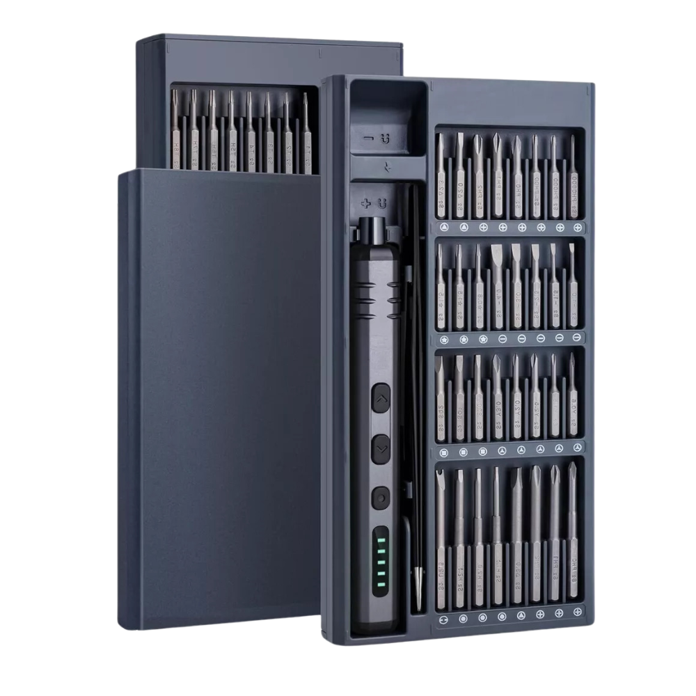 KIT 68 EN 1 DESTORNILLADOR ELÉCTRICO ALTA PRECISIÓN LUZ LED - 1