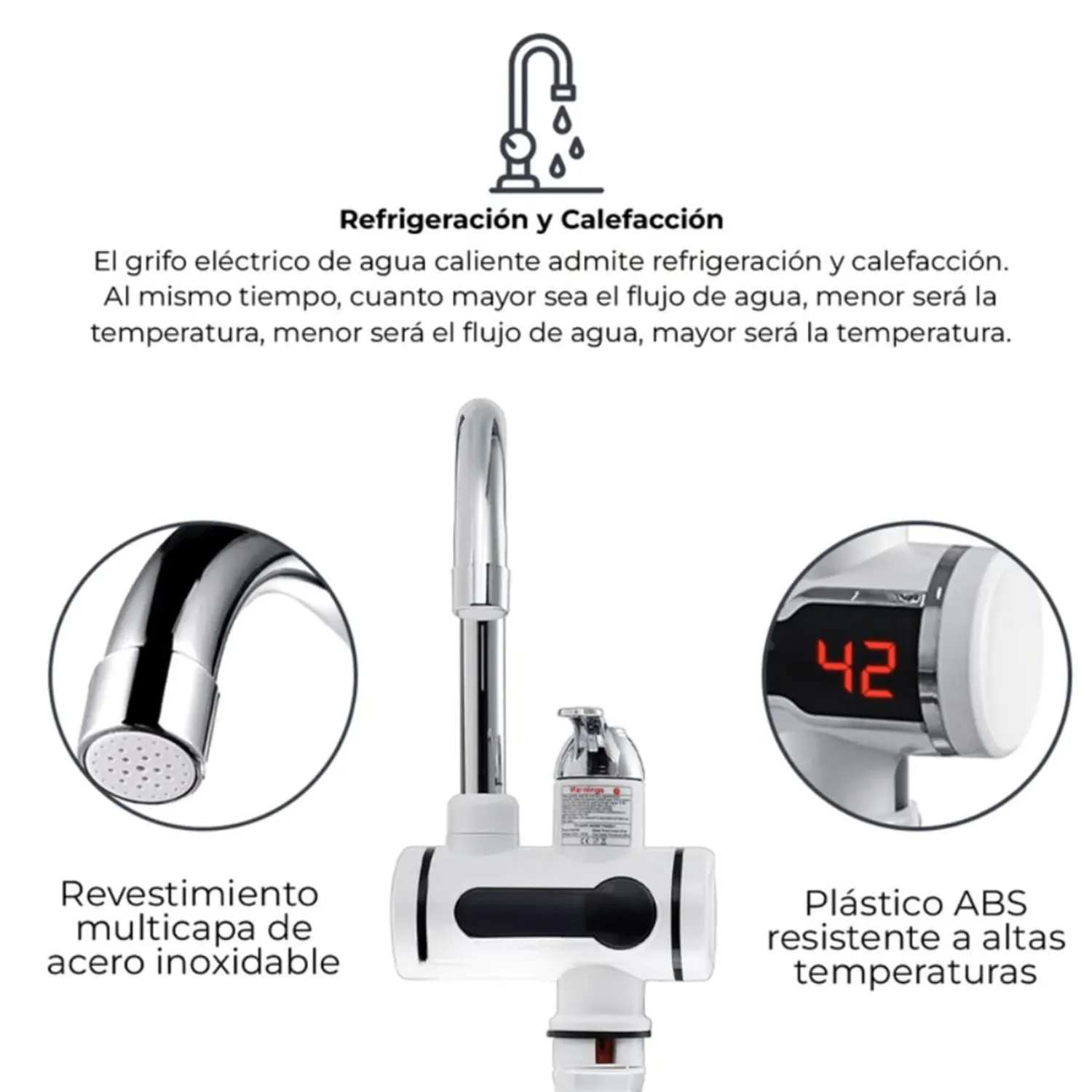 CAÑO ELÉCTRICO CALENTADOR DE AGUA DIGITAL - 2