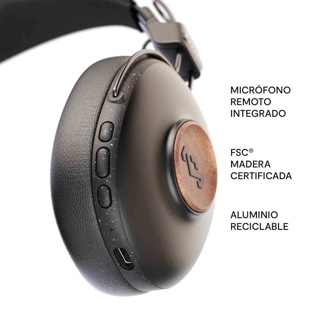 AUDÍFONOS BLUETOOTH HOUSE OF MARLEY POSITIVE VIBRATIONS SIGNATURE BLACK - 4