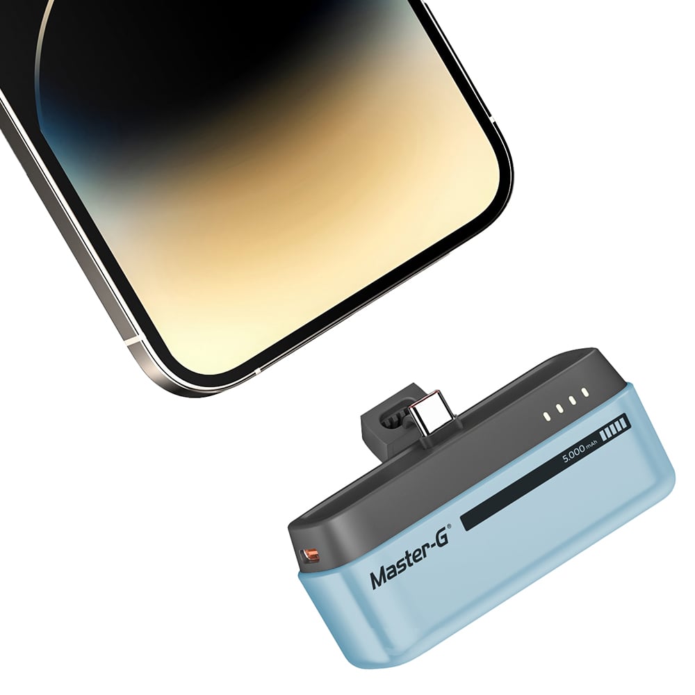 POWER BANK MASTER G UCP5PDCL PORTÁTIL MASTER-G 5000MAH TIPO C POWER DELIVERY CELESTE - 2