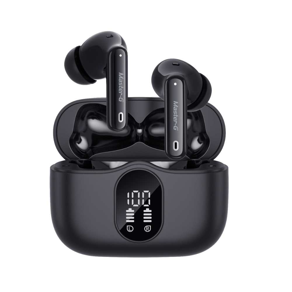 AUDÍFONOS BLUETOOTH MASTER-G CON CANCELACIÓN DE RUIDO ANC GAME MODE Y APP BUDS32B - 1