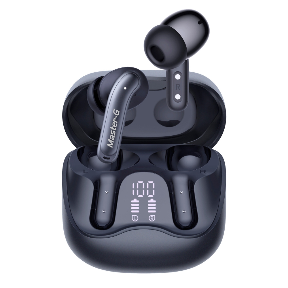 AUDÍFONOS BLUETOOTH MASTER-G CON CANCELACIÓN DE RUIDO ANC GAME MODE Y APP BUDS60B - 1