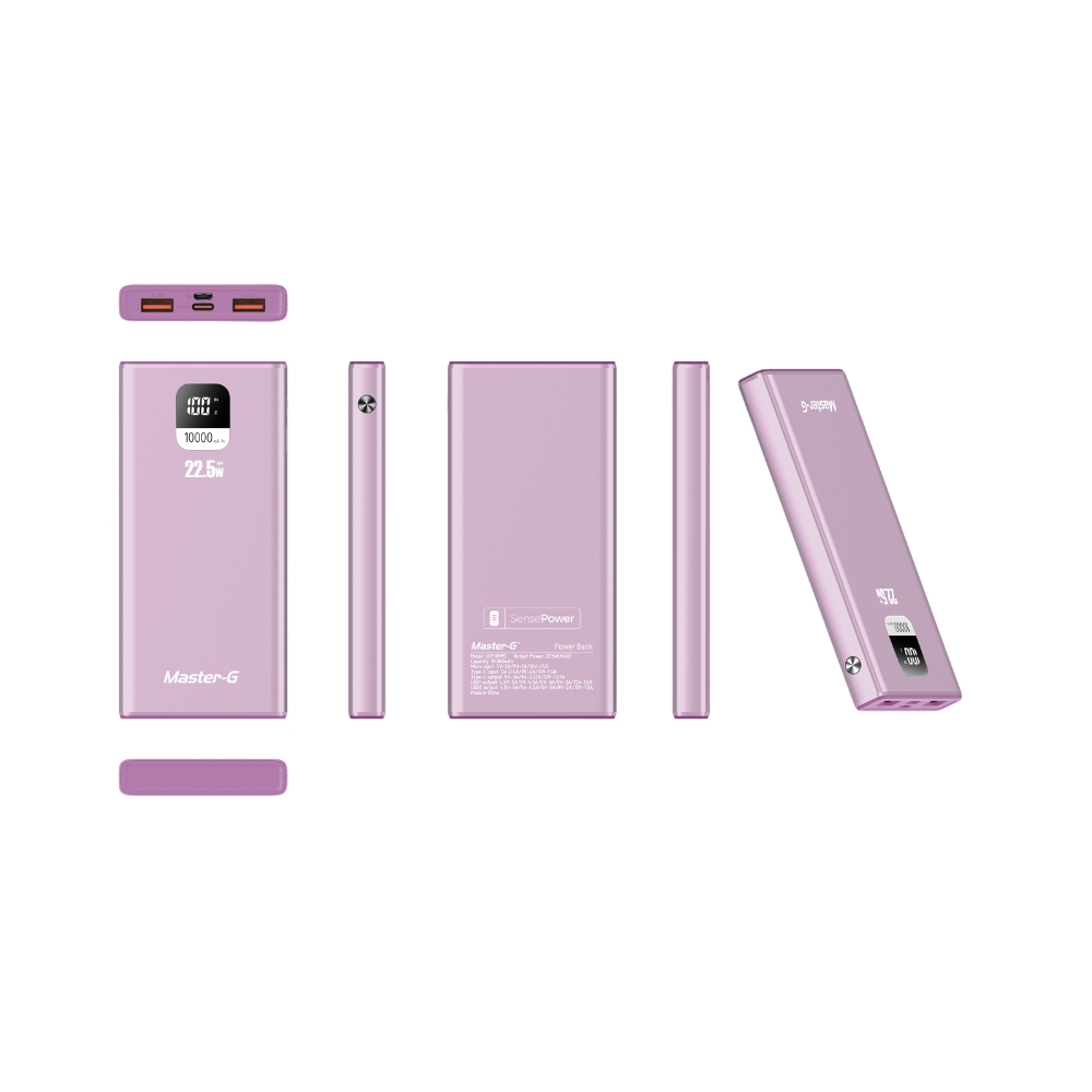 POWER BANK 10000MAH CARGA RÁPIDA 22.5W ROSADO UCP10PPD - 6