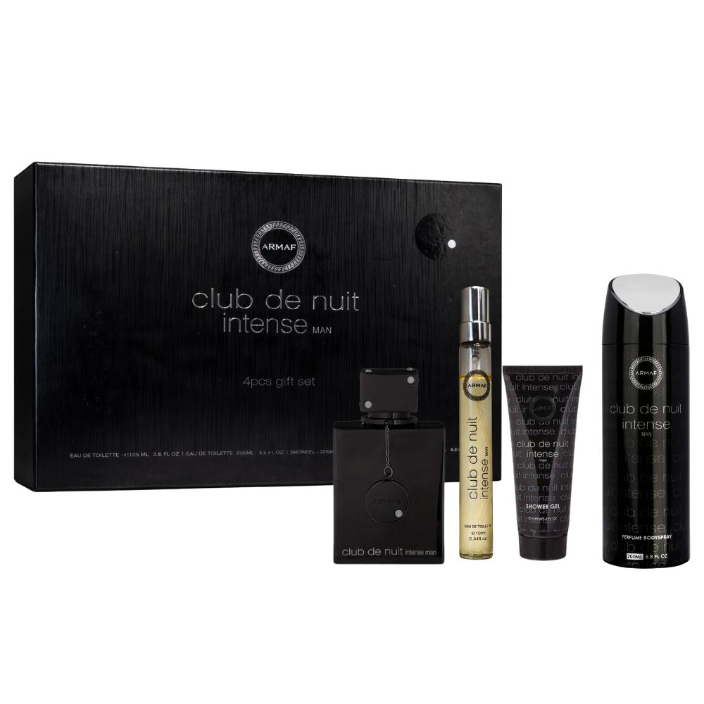Armaf Club De Nuit Intense Man Set 4 Pzs EDT 105ml + Shower Gel 100 ml + Perfume Body Spray 200 ml + Mini 10 ml - 1