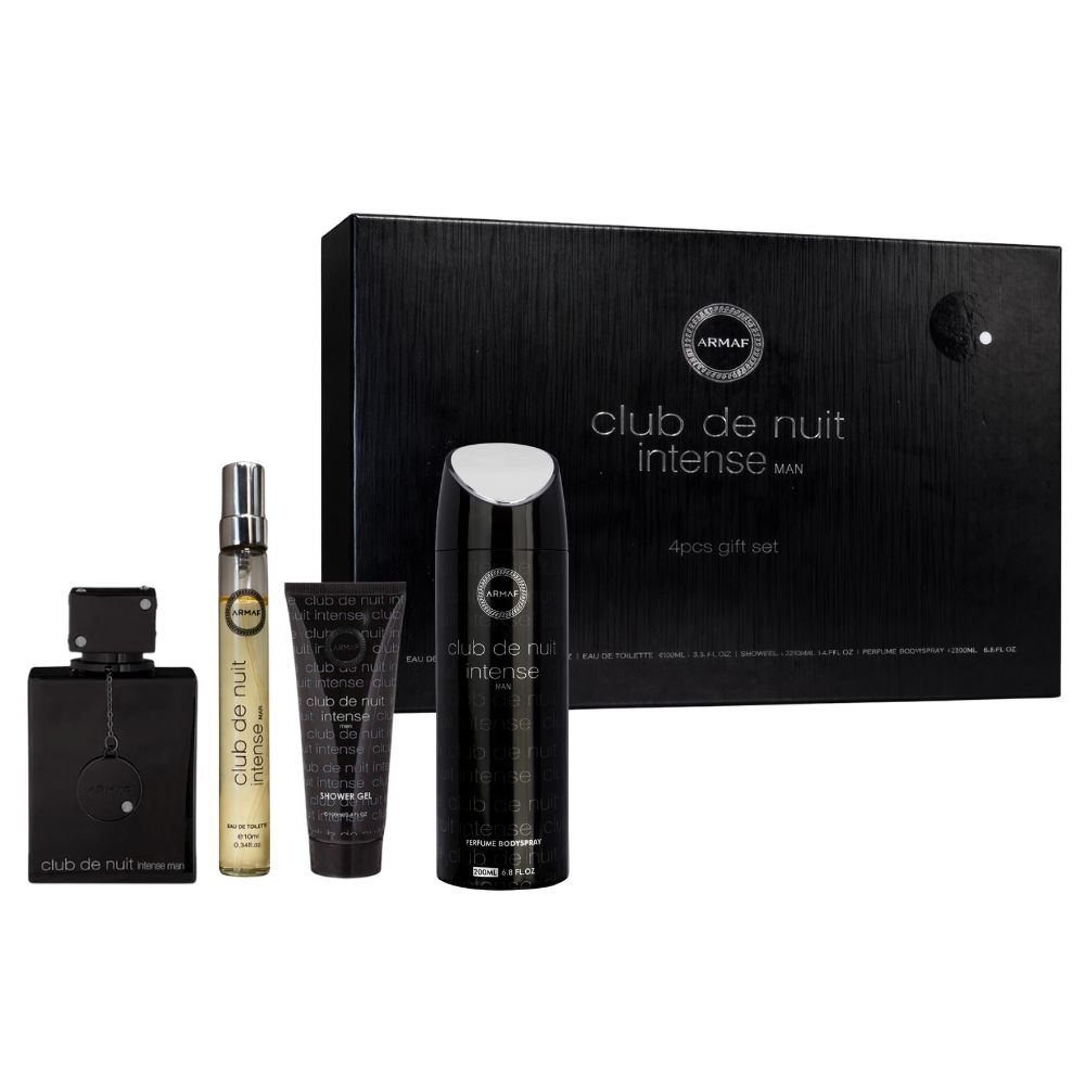 Armaf Club De Nuit Intense Man Set 4 Pzs EDT 105ml + Shower Gel 100 ml + Perfume Body Spray 200 ml + Mini 10 ml - 4