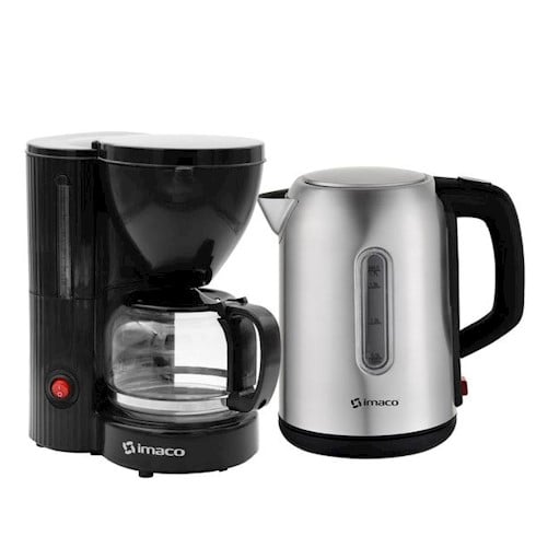 COMBO CAFETERA 6 TAZAS + HERVIDOR ELÉCTRICO 1.7L IMACO - 1