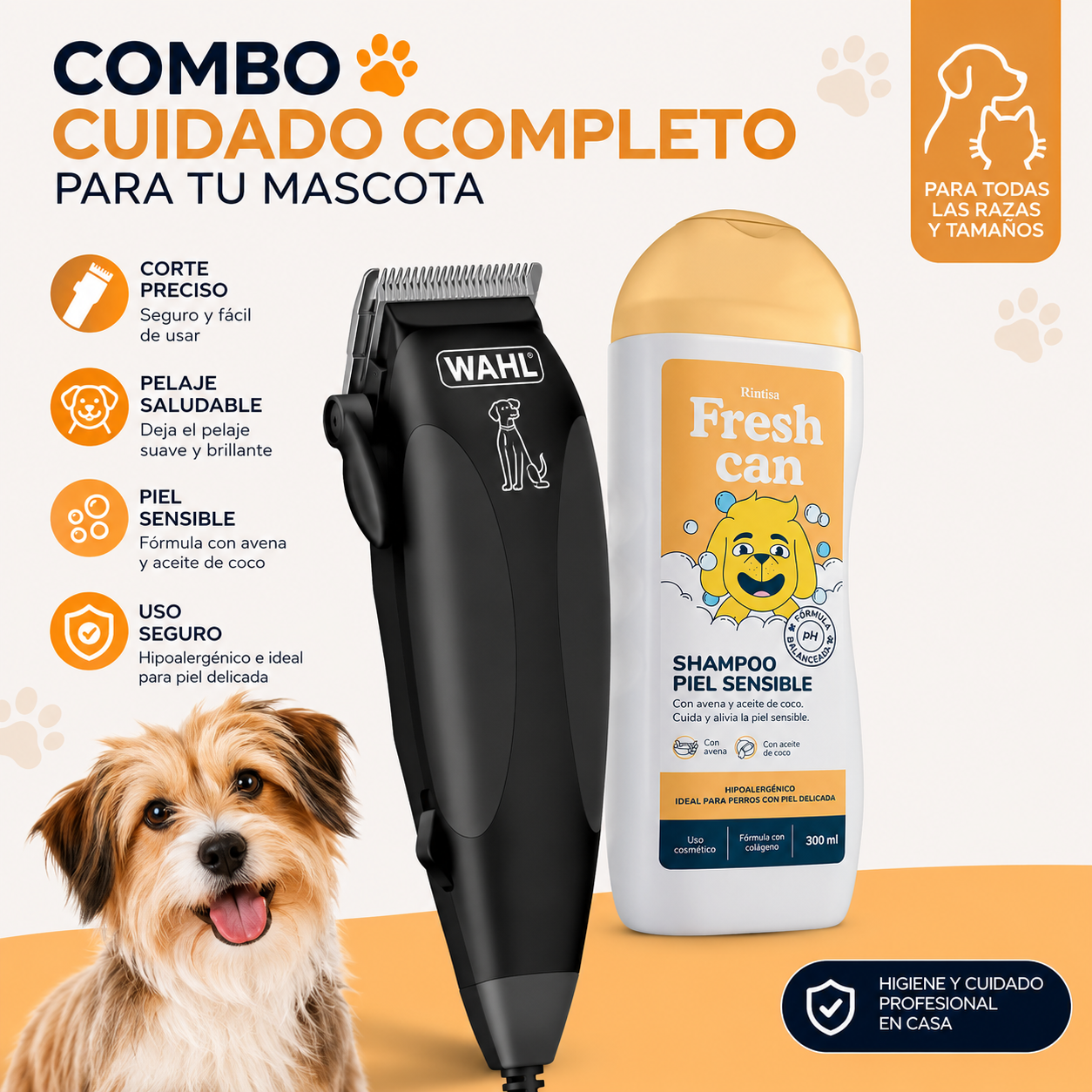COMBO SPA Y CORTE PARA MASCOTAS SENSIBLES - 1