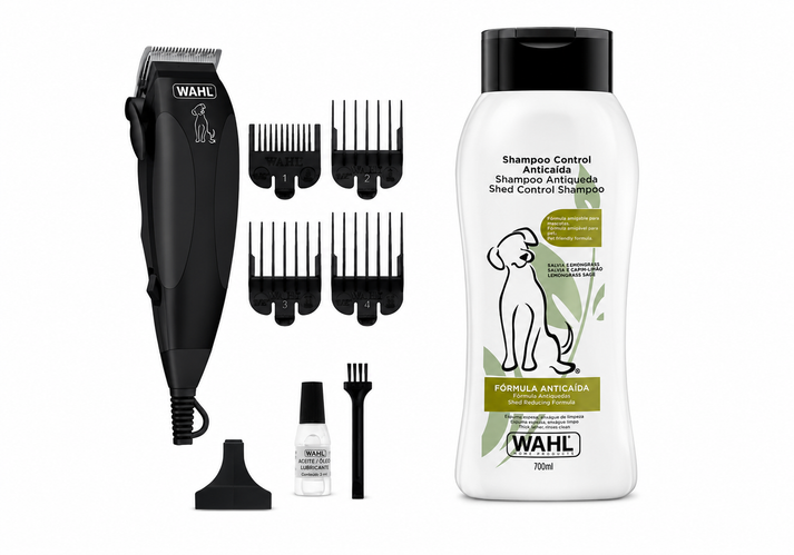 COMBO WAHL CORTADORA PET CLIPPER KIT 9 PIEZAS 09653-718 + SHAMPOO FÓRMULA ANTICAÍDA - 1