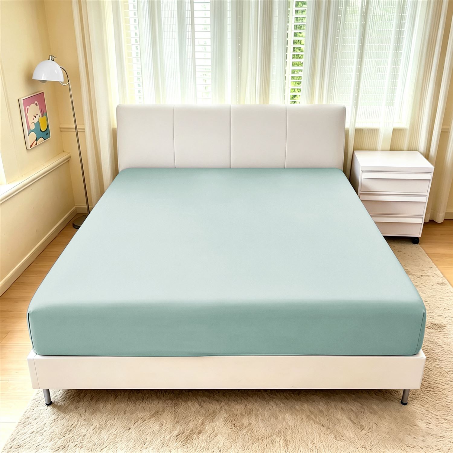 PACK X4 DE SÁBANAS AJUSTABLES PLAZA Y MEDIA CON ELASTICO 100% ALGODÓN - 4
