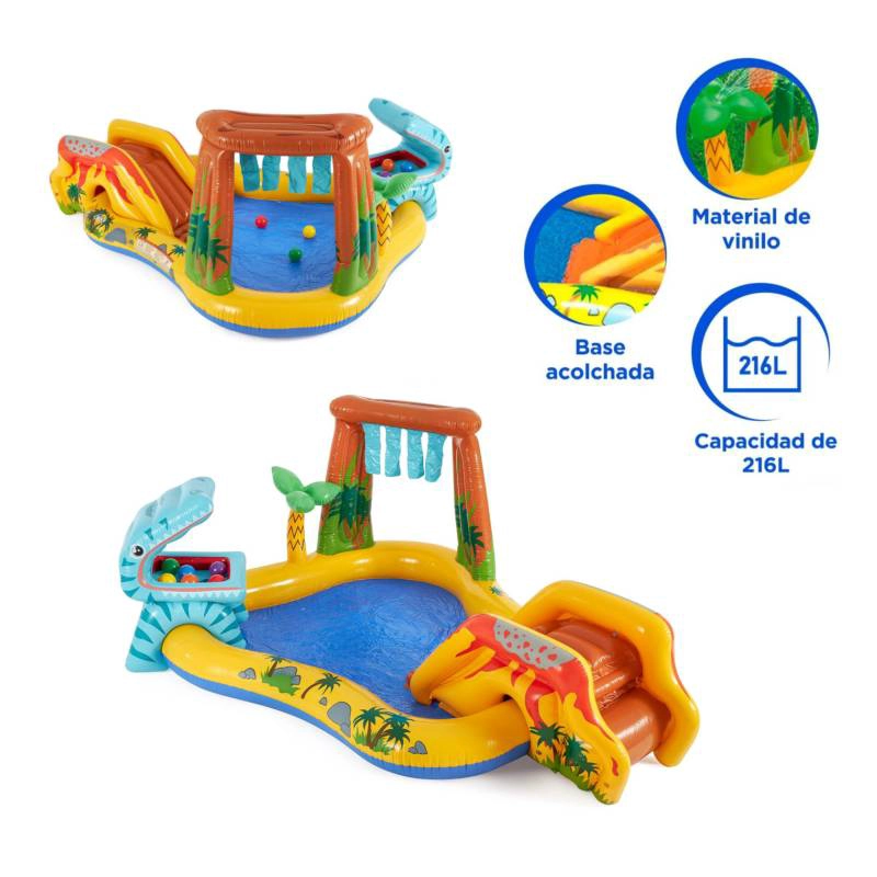 CENTRO JUEGO 57445NP 249X191X109 INFLABLE DINOSAURIO - 1