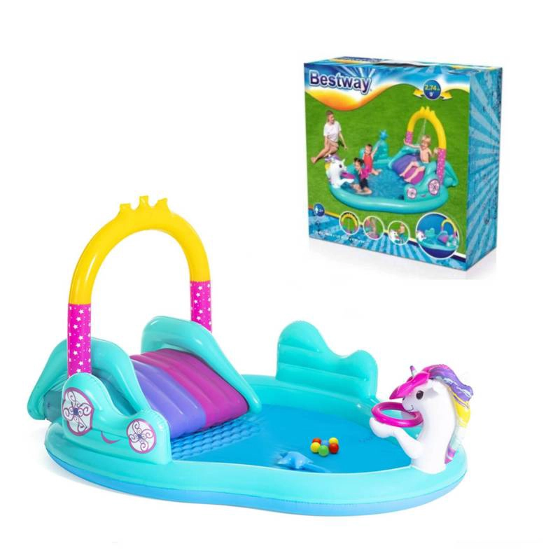 CENTRO JUEGO 53097 274X198X137 INFLABLE UNICORNIO - 1