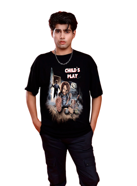 POLO MANGA CORTA UNISEX VOCE STORE NEGRO CHUCKY OVERSIZE - 2